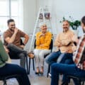 Smiling group of people of different ages